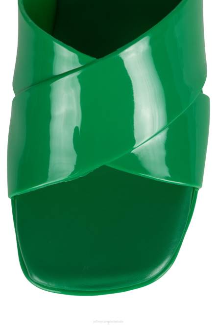 Jeffrey Campbell kauwgom NDHB147 platform sandaal groen glanzend vrouwen