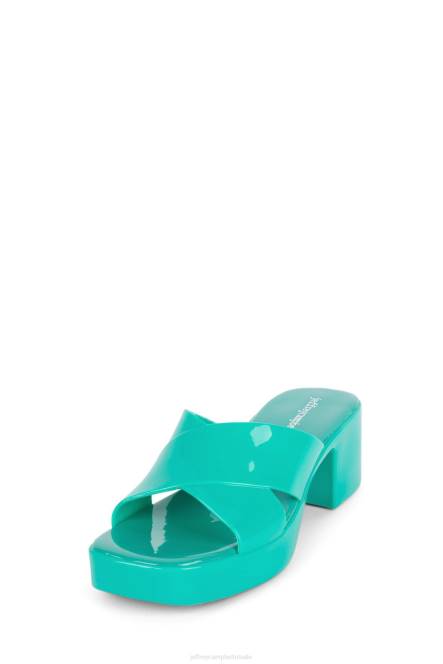 Jeffrey Campbell kauwgom NDHB179 platform sandaal groente vrouwen