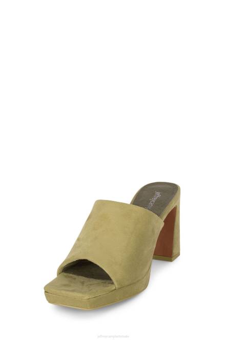 Jeffrey Campbell kaviaar NDHB1217 platform sandaal groen suède vrouwen