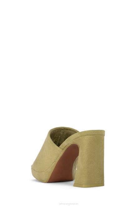Jeffrey Campbell kaviaar NDHB1217 platform sandaal groen suède vrouwen