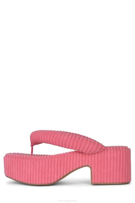 Jeffrey Campbell luau-2 NDHB176 platform sandaal roze gestreepte badstof vrouwen
