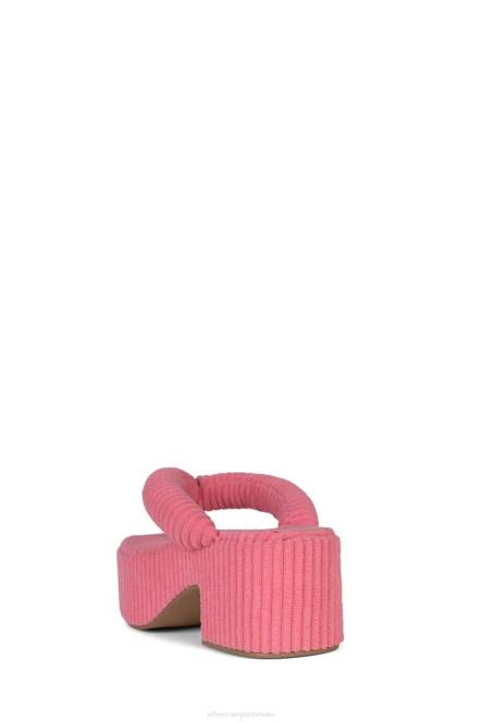 Jeffrey Campbell luau-2 NDHB176 platform sandaal roze gestreepte badstof vrouwen
