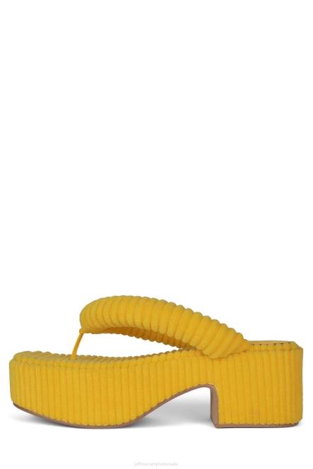 Jeffrey Campbell luau-2 NDHB178 platform sandaal gele streep badstof vrouwen