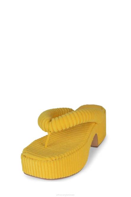 Jeffrey Campbell luau-2 NDHB178 platform sandaal gele streep badstof vrouwen