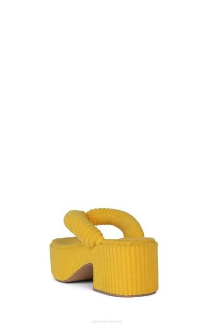 Jeffrey Campbell luau-2 NDHB178 platform sandaal gele streep badstof vrouwen