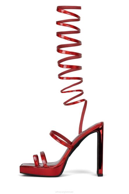 Jeffrey Campbell luie NDHB1150 platform sandaal rood iriserend vrouwen