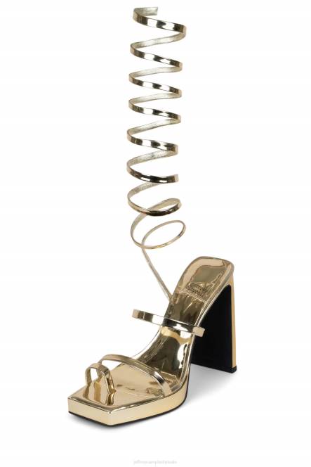 Jeffrey Campbell luie NDHB1151 platform sandaal gouden spiegel vrouwen