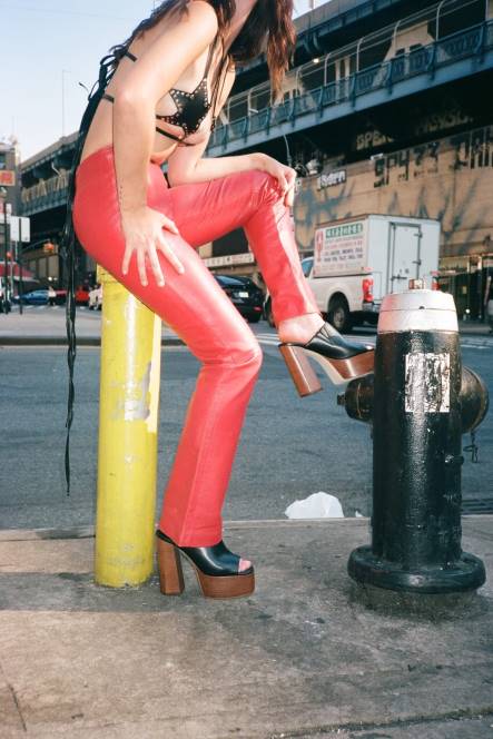 Jeffrey Campbell luna-luv NDHB1222 platform sandaal zwartbruine Poolse stapel vrouwen