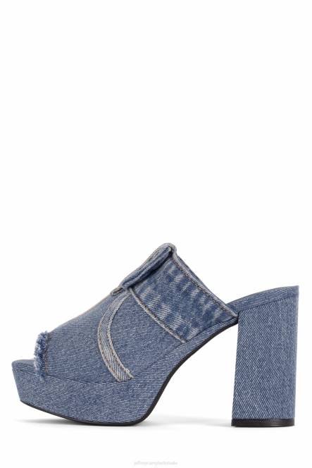 Jeffrey Campbell magda-jn NDHB922 platform sandaal blauw spijkerstof vrouwen