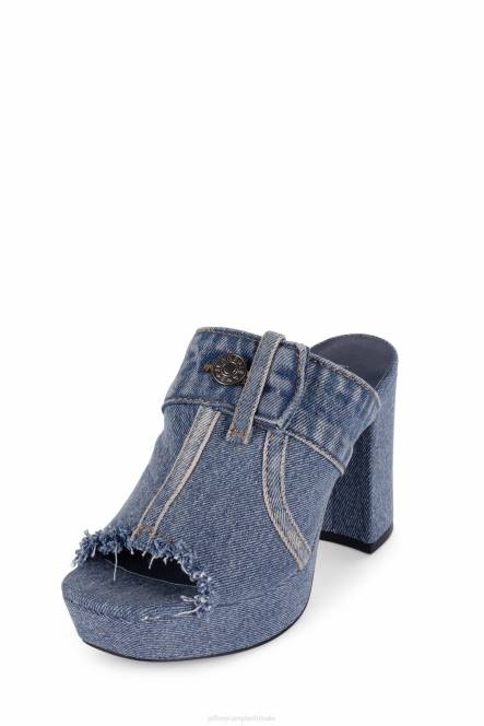 Jeffrey Campbell magda-jn NDHB922 platform sandaal blauw spijkerstof vrouwen