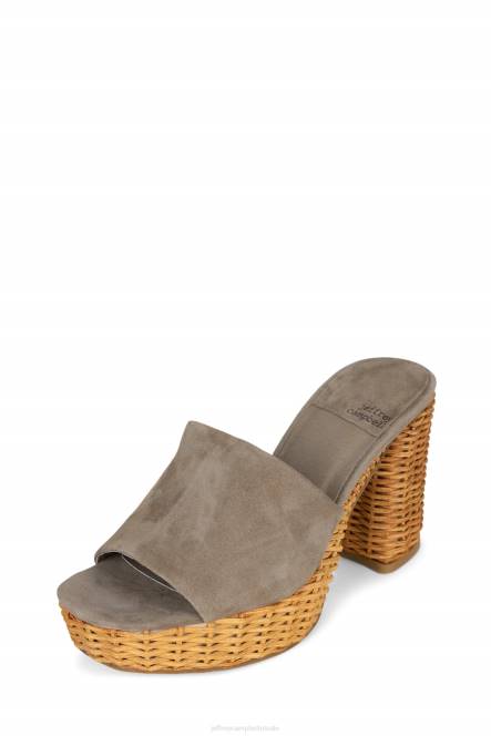 Jeffrey Campbell magda-wkr NDHB1191 platform sandaal donker taupe suède vrouwen