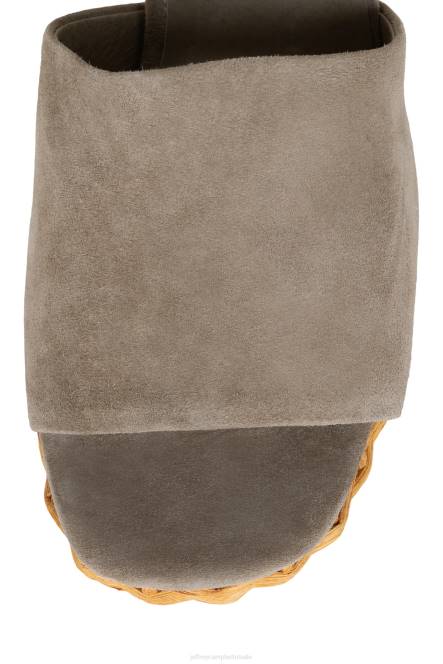 Jeffrey Campbell magda-wkr NDHB1191 platform sandaal donker taupe suède vrouwen