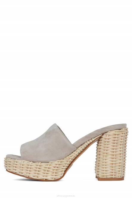Jeffrey Campbell magda-wkr NDHB1192 platform sandaal taupe suède vrouwen