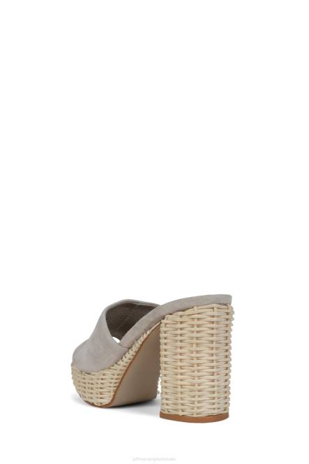 Jeffrey Campbell magda-wkr NDHB1192 platform sandaal taupe suède vrouwen