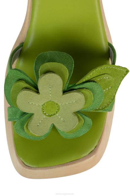 Jeffrey Campbell mahana NDHB982 platform sandaal groene suède combi vrouwen