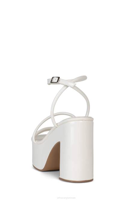 Jeffrey Campbell mamba NDHB952 platform sandaal wit patent vrouwen