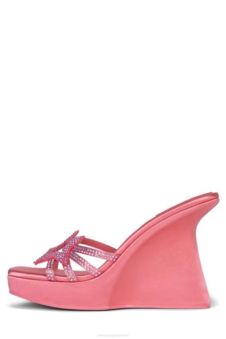 Jeffrey Campbell megaster NDHB983 platform sandaal roze satijn roze vrouwen