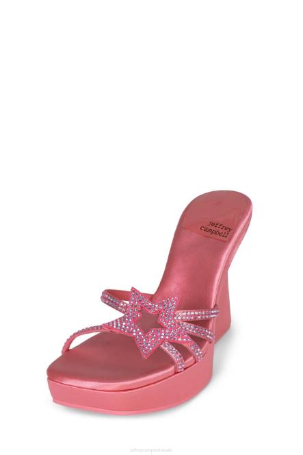 Jeffrey Campbell megaster NDHB983 platform sandaal roze satijn roze vrouwen