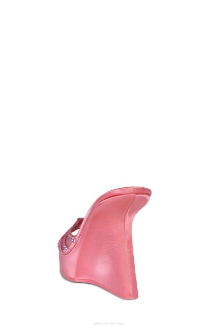 Jeffrey Campbell megaster NDHB983 platform sandaal roze satijn roze vrouwen