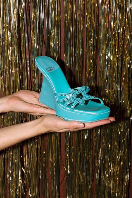 Jeffrey Campbell megaster NDHB987 platform sandaal blauw satijn blauw vrouwen