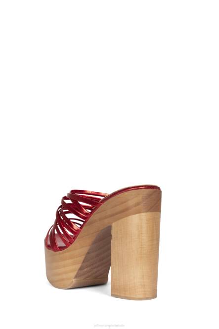 Jeffrey Campbell mibella NDHB1109 platform sandaal rood vrouwen