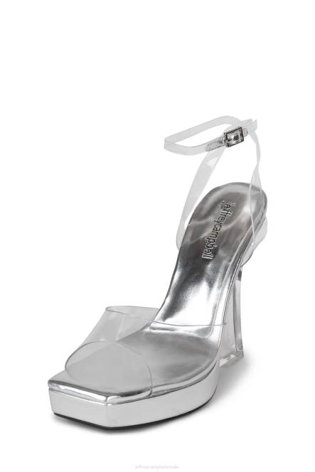 Jeffrey Campbell minima NDHB1064 platform sandaal helder zilver vrouwen