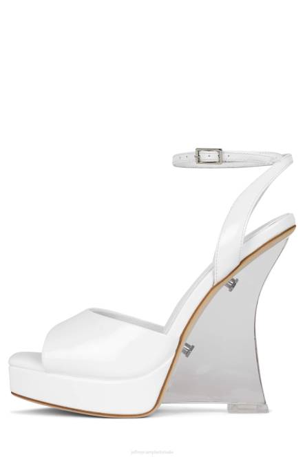 Jeffrey Campbell minima NDHB1065 platform sandaal wit patent vrouwen