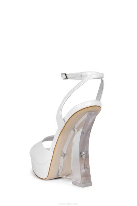 Jeffrey Campbell minima NDHB1065 platform sandaal wit patent vrouwen