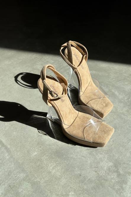 Jeffrey Campbell minima NDHB1219 platform sandaal helder nude suède vrouwen