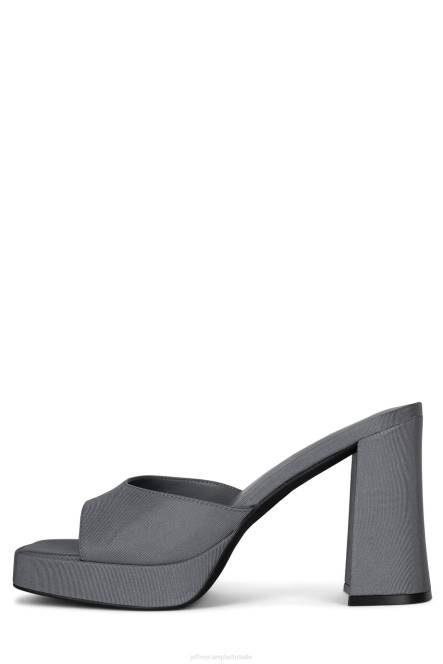 Jeffrey Campbell negentig NDHB1015 platform sandaal donkergrijze faille vrouwen