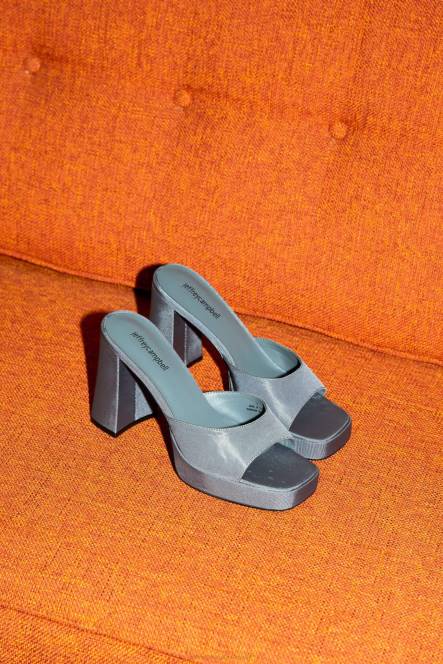 Jeffrey Campbell negentig NDHB1015 platform sandaal donkergrijze faille vrouwen