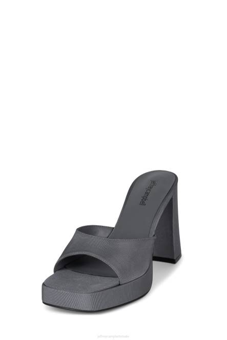 Jeffrey Campbell negentig NDHB1015 platform sandaal donkergrijze faille vrouwen