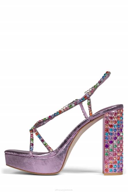 Jeffrey Campbell nuite NDHB1158 platform sandaal roze metallic heldere multi vrouwen