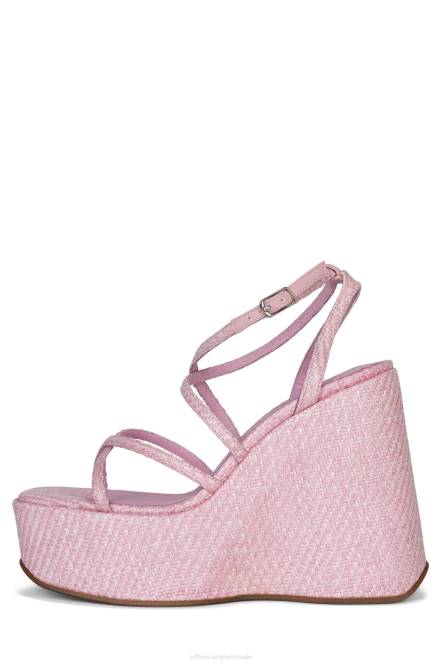 Jeffrey Campbell oliana NDHB993 platform sandaal roze geweven vrouwen
