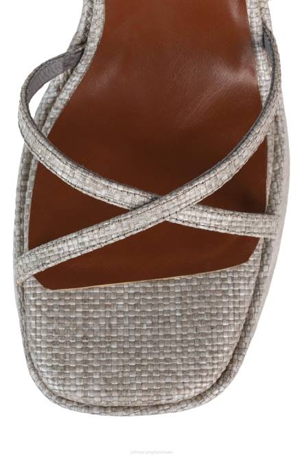 Jeffrey Campbell oliana NDHB994 platform sandaal beige geweven vrouwen