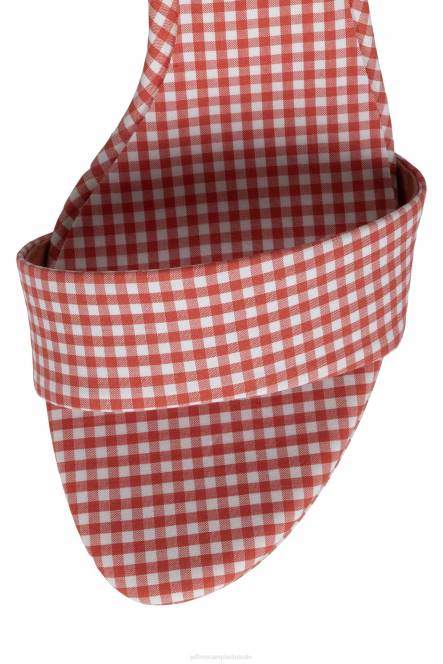 Jeffrey Campbell oraura NDHB1195 platform sandaal rode gingham vrouwen