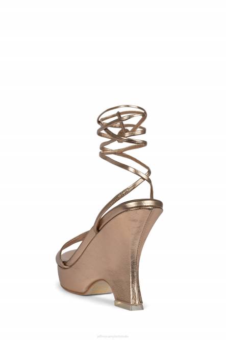 Jeffrey Campbell oraura NDHB1196 platform sandaal rosé goud metallic vrouwen