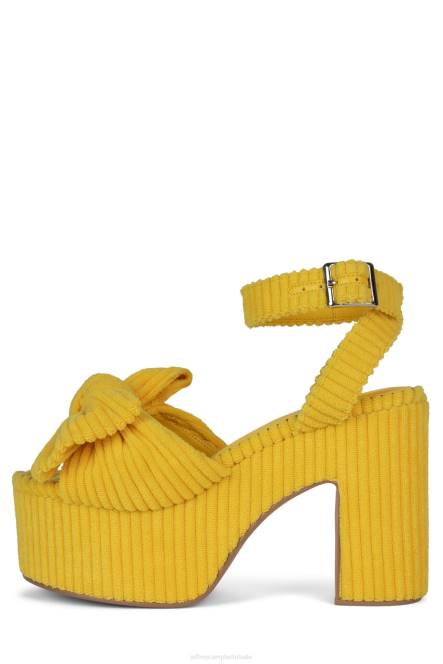 Jeffrey Campbell picknick NDHB1005 platform sandaal gele streep badstof vrouwen