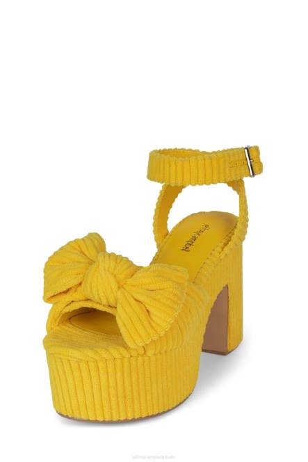 Jeffrey Campbell picknick NDHB1005 platform sandaal gele streep badstof vrouwen