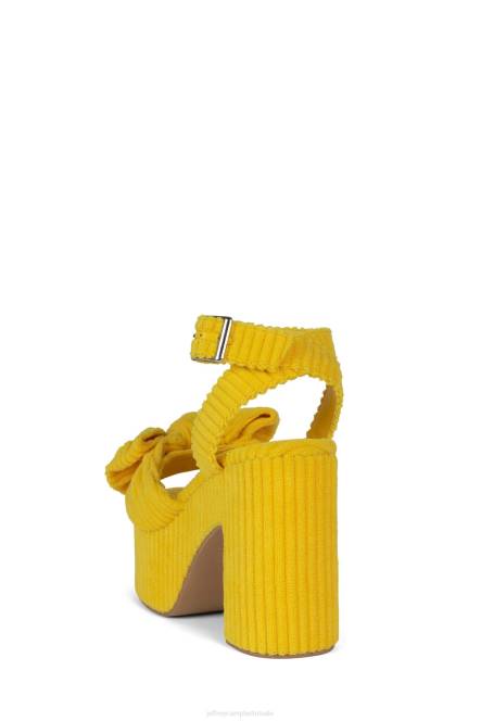 Jeffrey Campbell picknick NDHB1005 platform sandaal gele streep badstof vrouwen