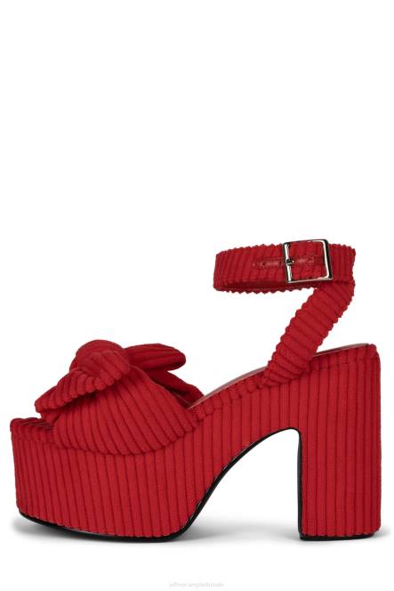 Jeffrey Campbell picknick NDHB1006 platform sandaal rode streep badstof vrouwen