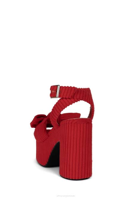 Jeffrey Campbell picknick NDHB1006 platform sandaal rode streep badstof vrouwen