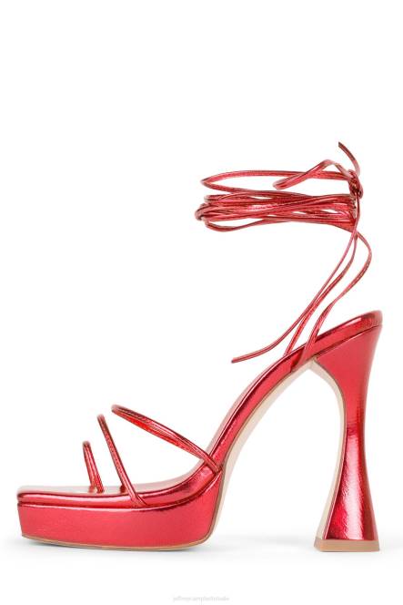 Jeffrey Campbell primadonna NDHB1177 platform sandaal rood metaalachtig vrouwen