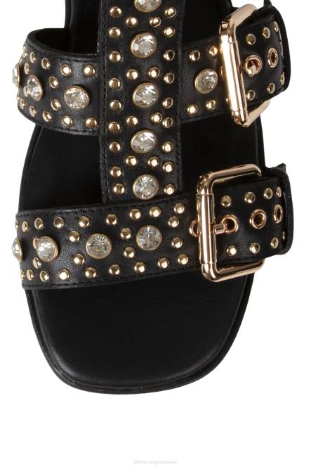 Jeffrey Campbell ramonen NDHB215 platform sandaal zwart goud vrouwen