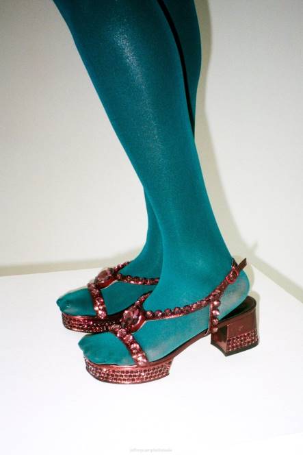 Jeffrey Campbell rijk NDHB1152 platform sandaal wijn metalen wijn vrouwen