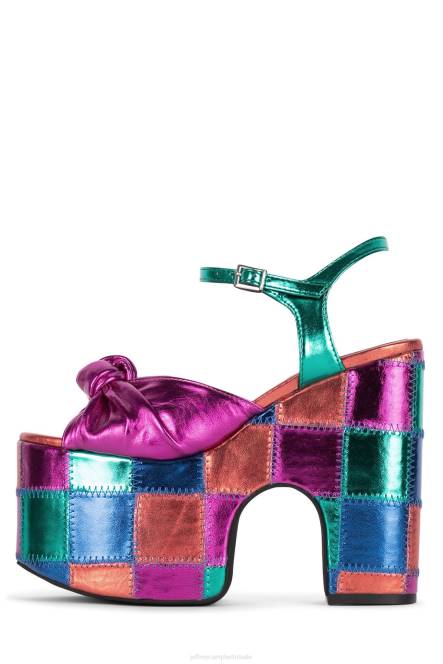 Jeffrey Campbell riskybz-lp NDHB1078 platform sandaal helder metallic multi vrouwen