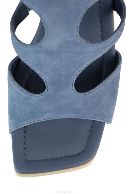 Jeffrey Campbell rivalen NDHB218 platform sandaal blauw suède naturel vrouwen