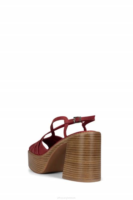 Jeffrey Campbell rock'n'roll NDHB1057 platform sandaal rood vrouwen