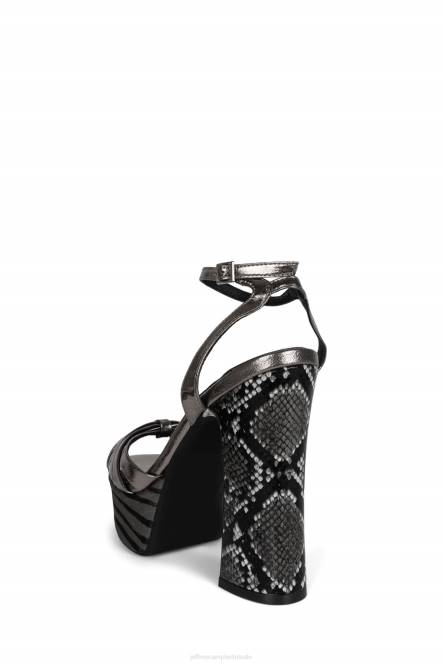 Jeffrey Campbell rocken-uit NDHB1049 platform sandaal tinnen slang multi vrouwen