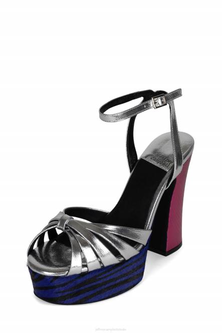 Jeffrey Campbell rocken-uit NDHB1050 platform sandaal zilver roze multi vrouwen